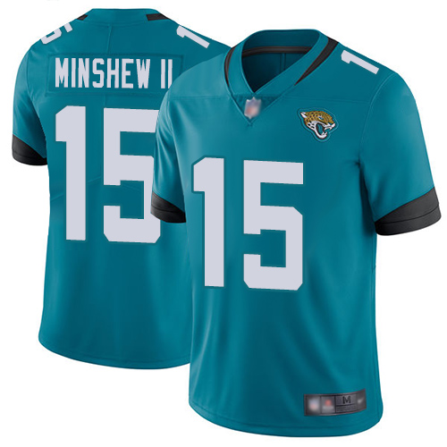 Jacksonville Jaguars #15 Gardner Minshew II Teal Green Alternate Youth Stitched NFL Vapor Untouchable Limited Jersey
